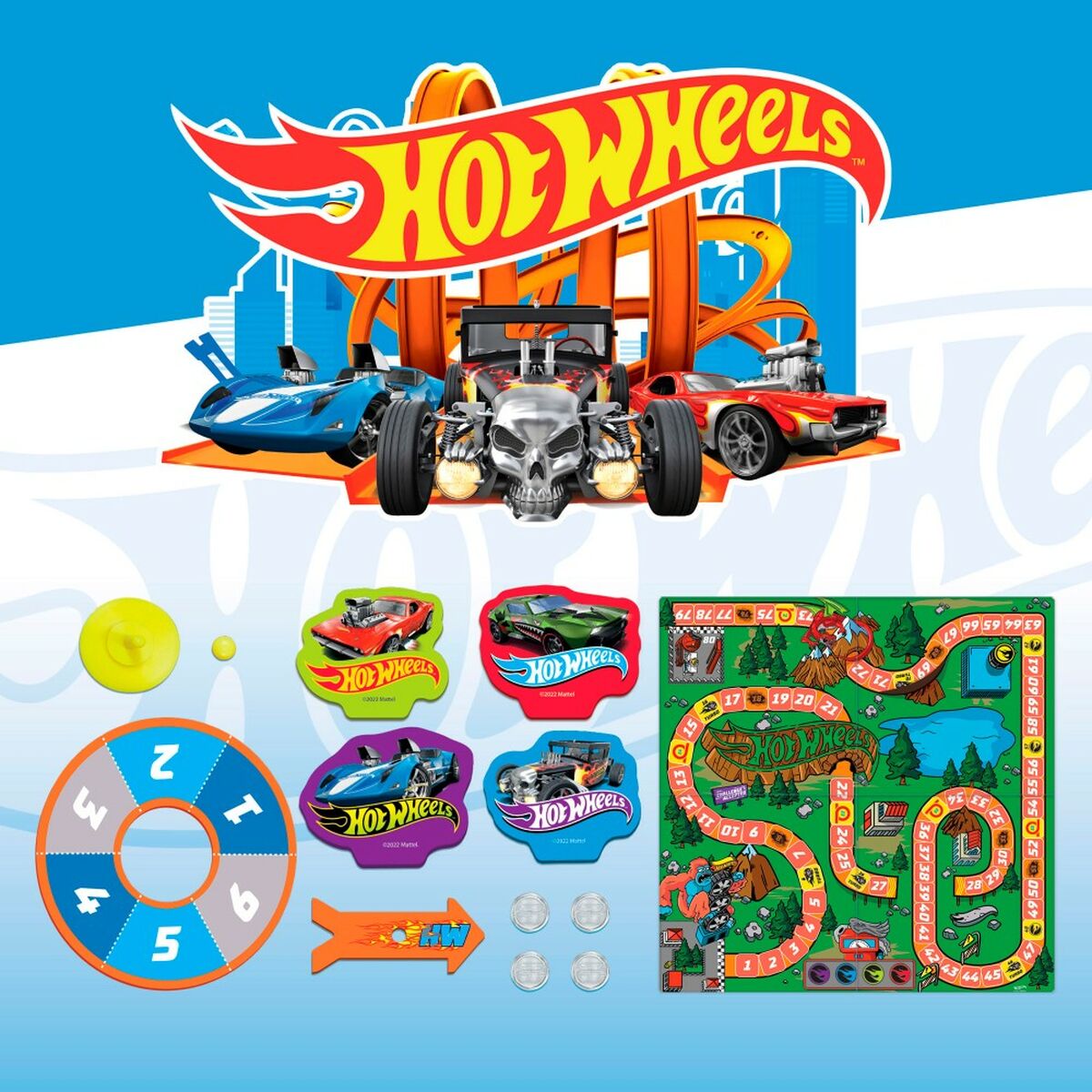 Lautapeli Hot Wheels Speed Race Game (6 osaa)