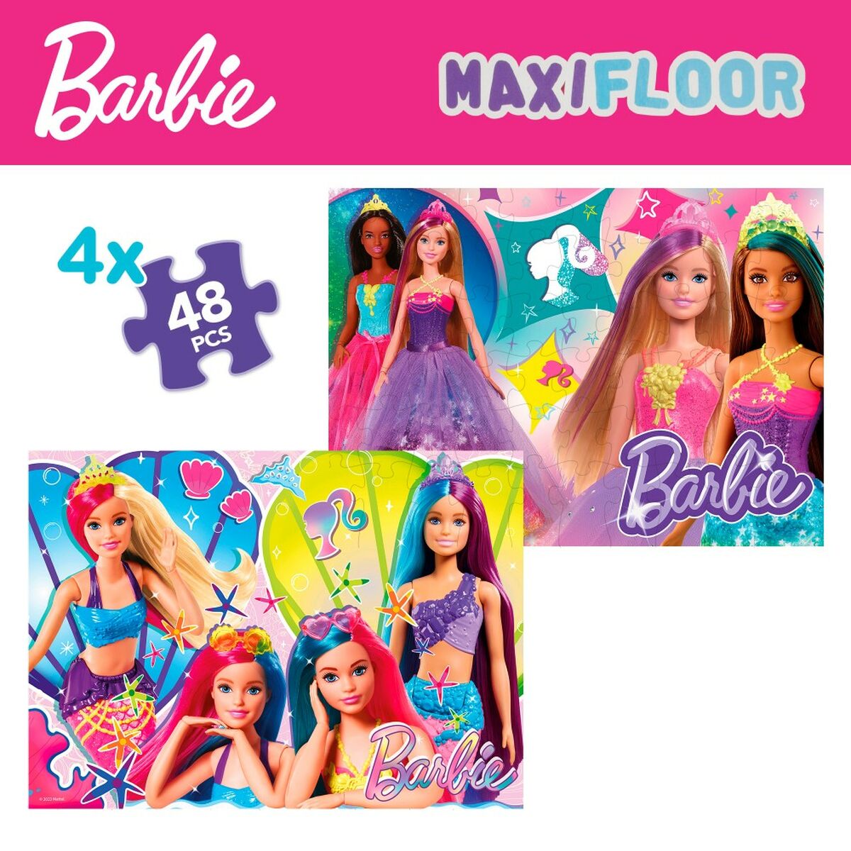 4 palapelin setti Barbie MaxiFloor 192 Kappaletta 35 x 1,5 x 25 cm