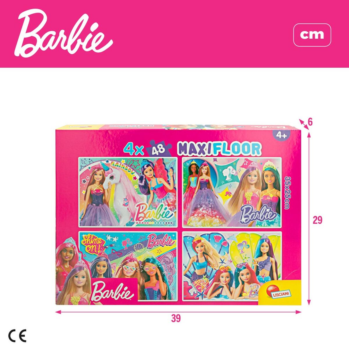 4 palapelin setti Barbie MaxiFloor 192 Kappaletta 35 x 1,5 x 25 cm
