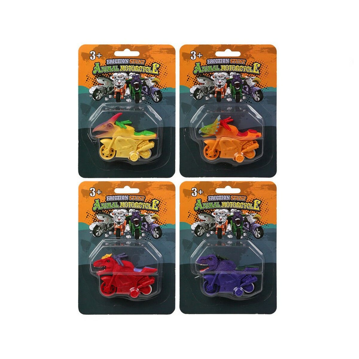 Moottoripyörä eläimet 19 x 13 cm