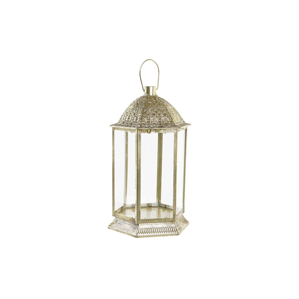 Žibintas DKD Home Decor Kristalli Kullattu Metalli (21 x 19 x 37 cm)