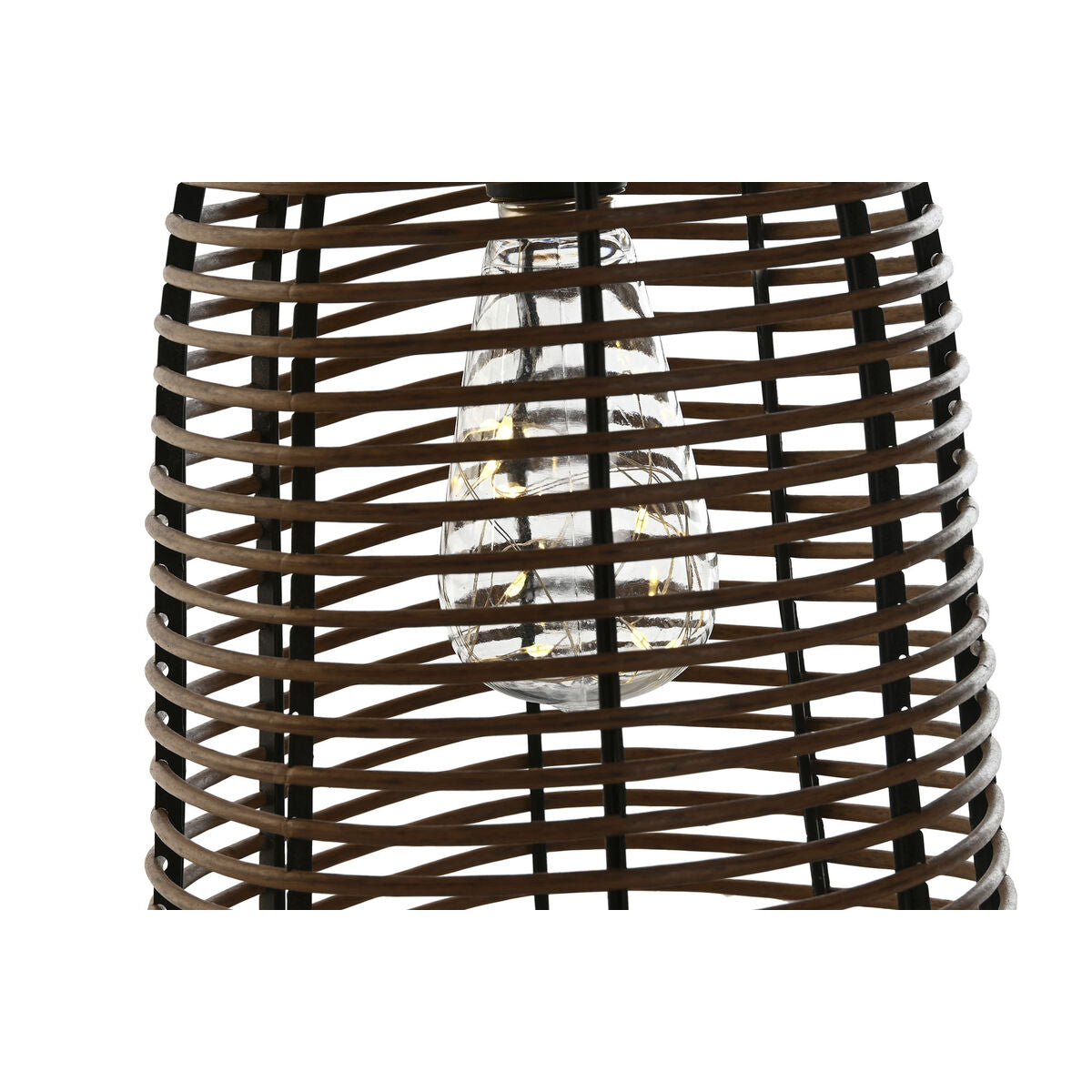 Auringonottolamppu DKD Home Decor Ruskea Musta Bambu Rottinki 20 x 20 x 45 cm