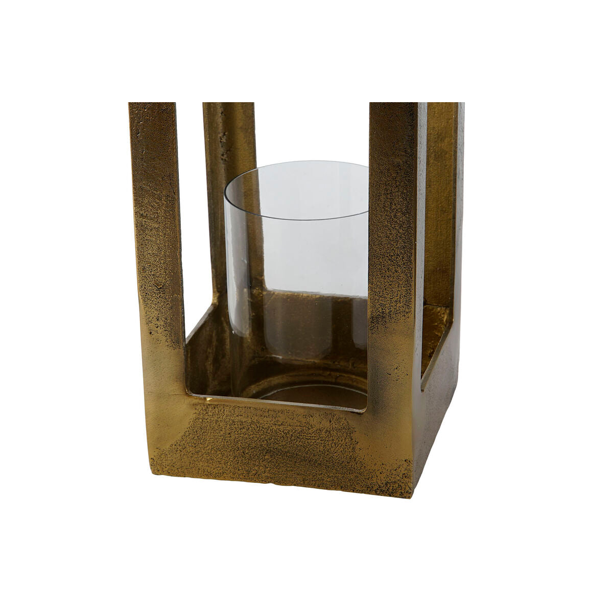 Žibintas DKD Home Decor Kullattu Alumiini Kristalli Vanhahtava viimeistely 16 x 16 x 55 cm