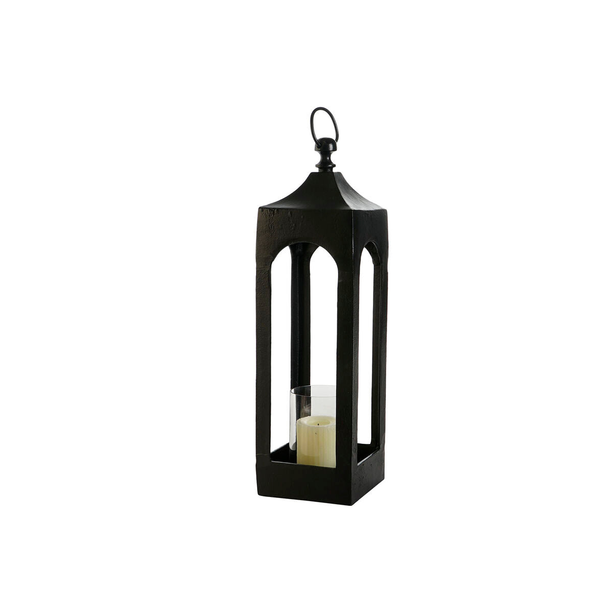 Žibintas DKD Home Decor Musta Alumiini Kristalli 16 x 16 x 55 cm