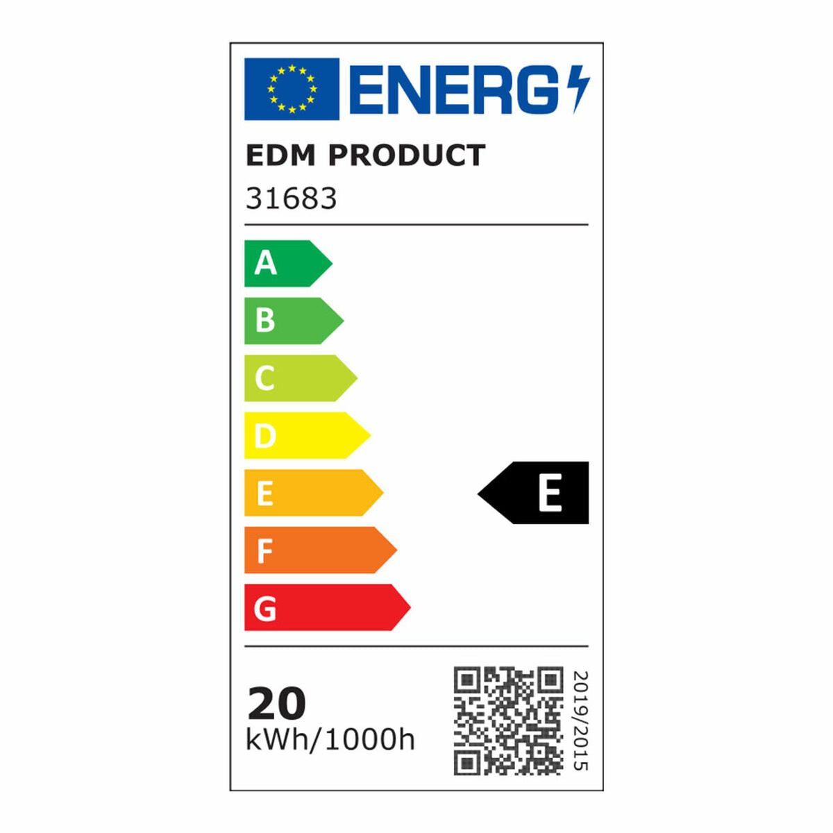LED-putki EDM Valkoinen A 20 W 1900 Lm (6400 K)
