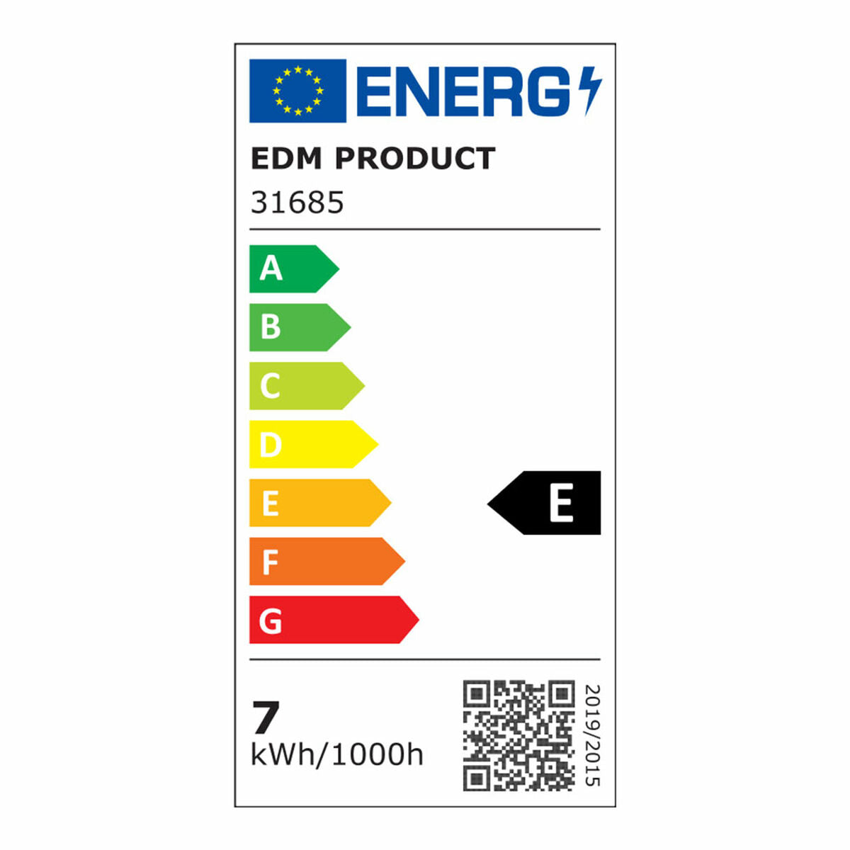 LED-putki EDM 7 W Valkoinen A (6400 K)
