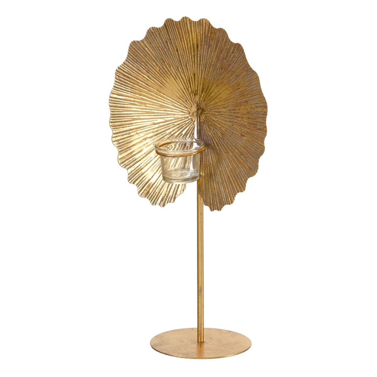 Kynttilänjalka 25 x 14 x 42 cm Kullattu Metalli