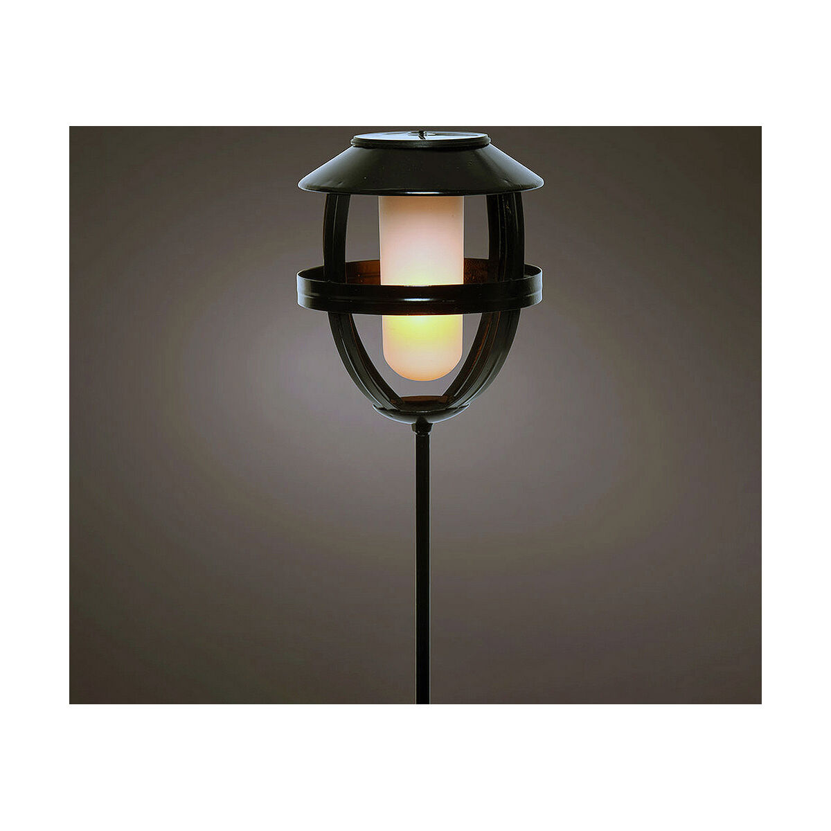 Auringonvalo Lumineo 898216 Liekki-efekti Taskulamppu Musta Rauta 63 cm