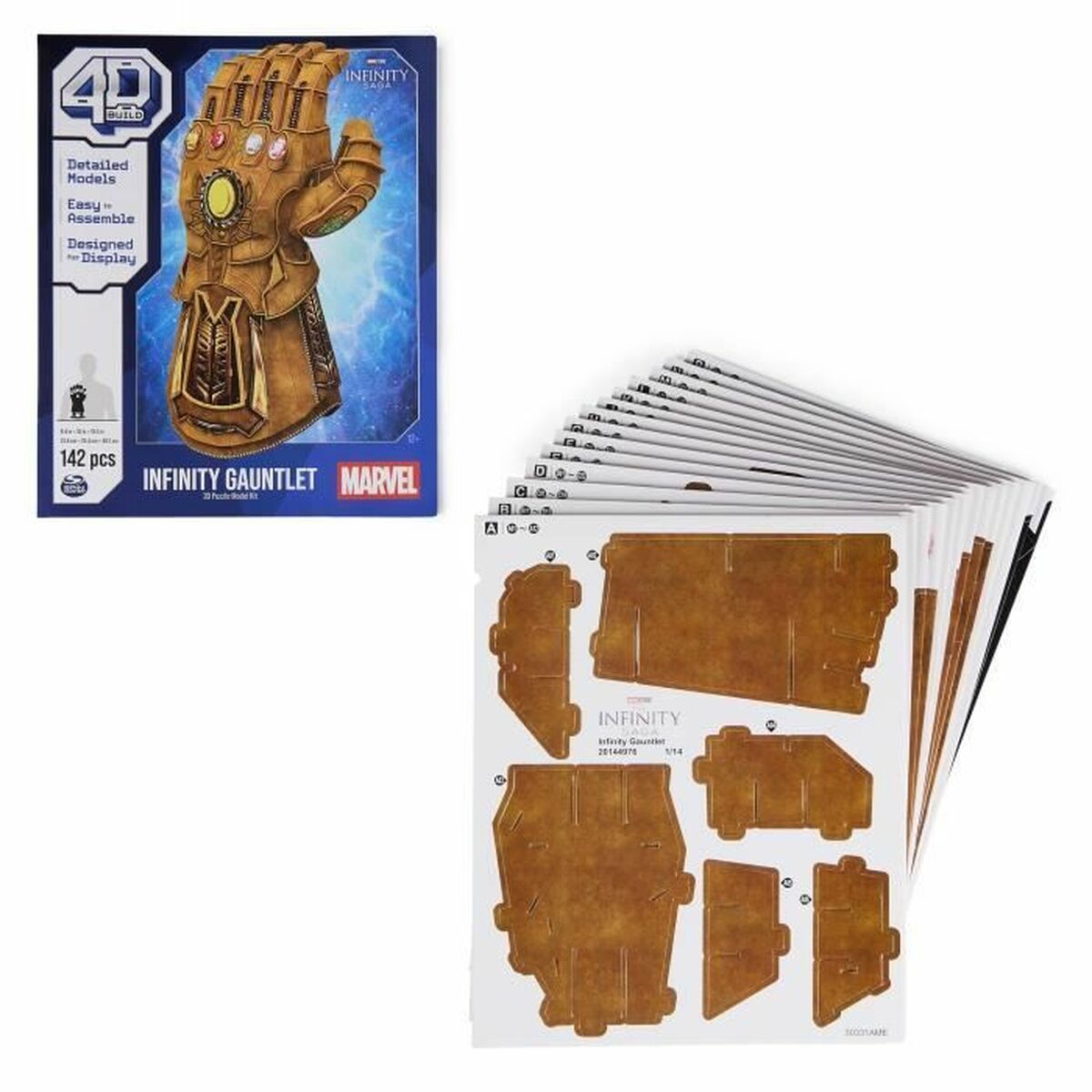 Rakennussetti Marvel Infinity Gauntlet 142 Kappaletta 23,8 x 25,4 x 49,2 cm Monivärinen