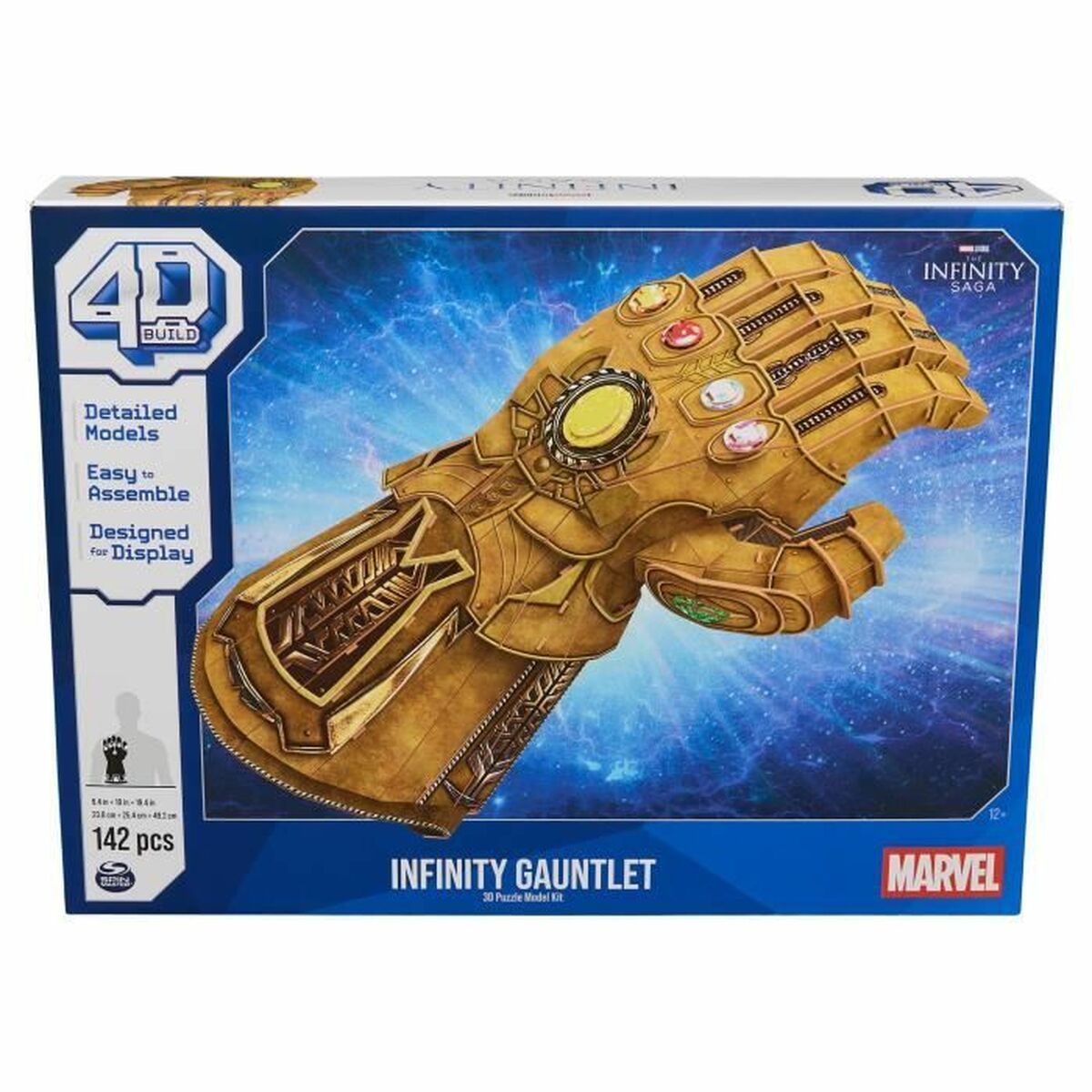 Rakennussetti Marvel Infinity Gauntlet 142 Kappaletta 23,8 x 25,4 x 49,2 cm Monivärinen