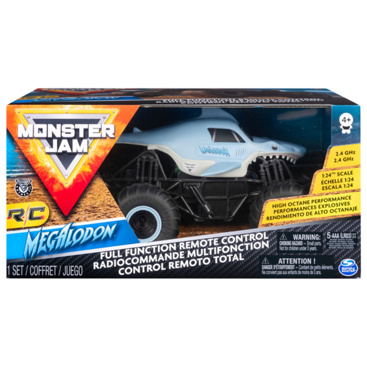 Kauko-ohjattava auto Monster Jam Megalodon 1:24