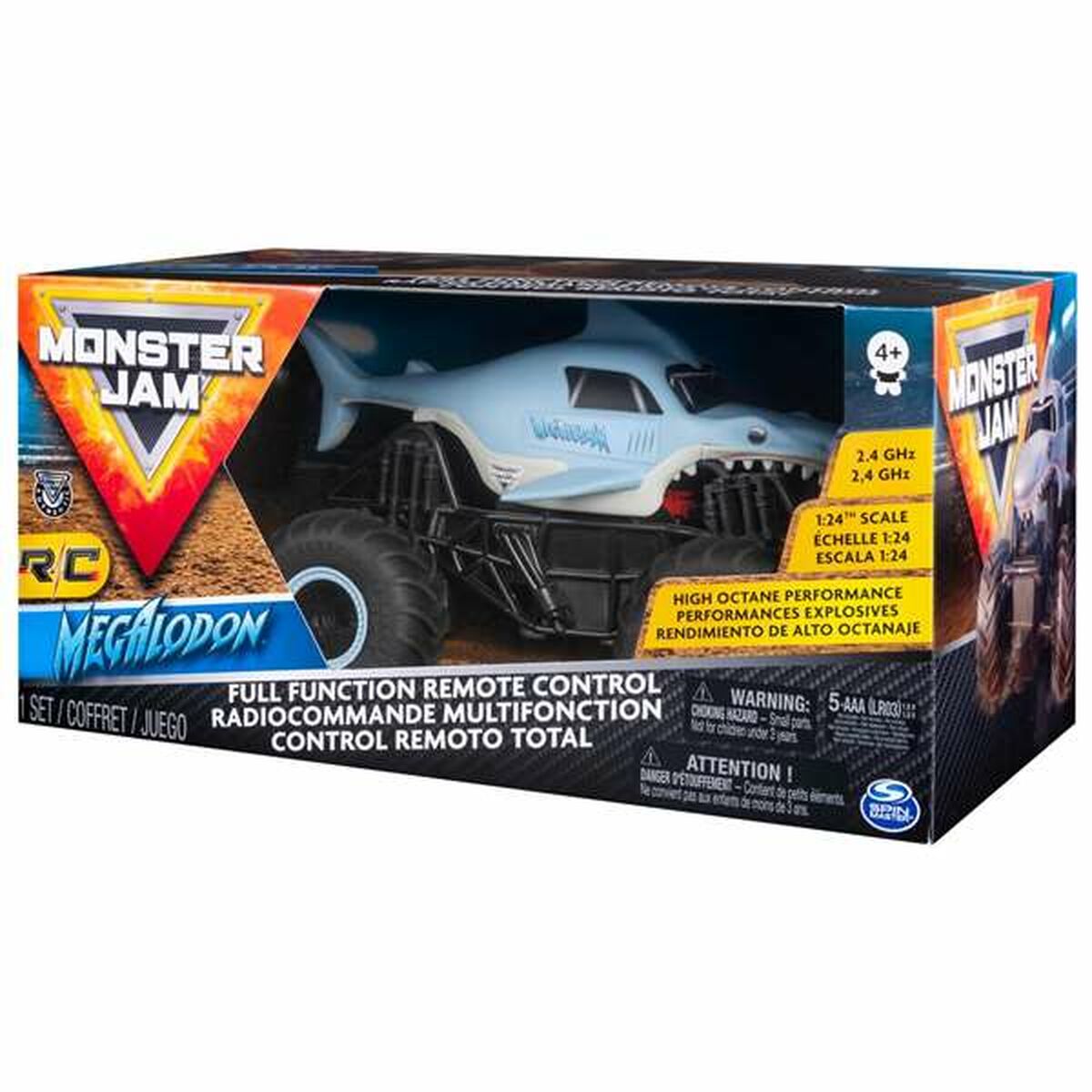Kauko-ohjattava auto Monster Jam Megalodon 1:24