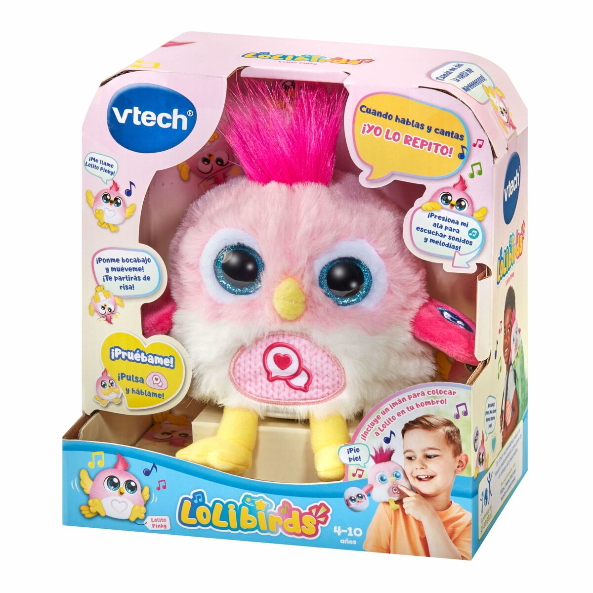 Pehmolelu äänellä Vtech Lolibirds Lolito Pinkki