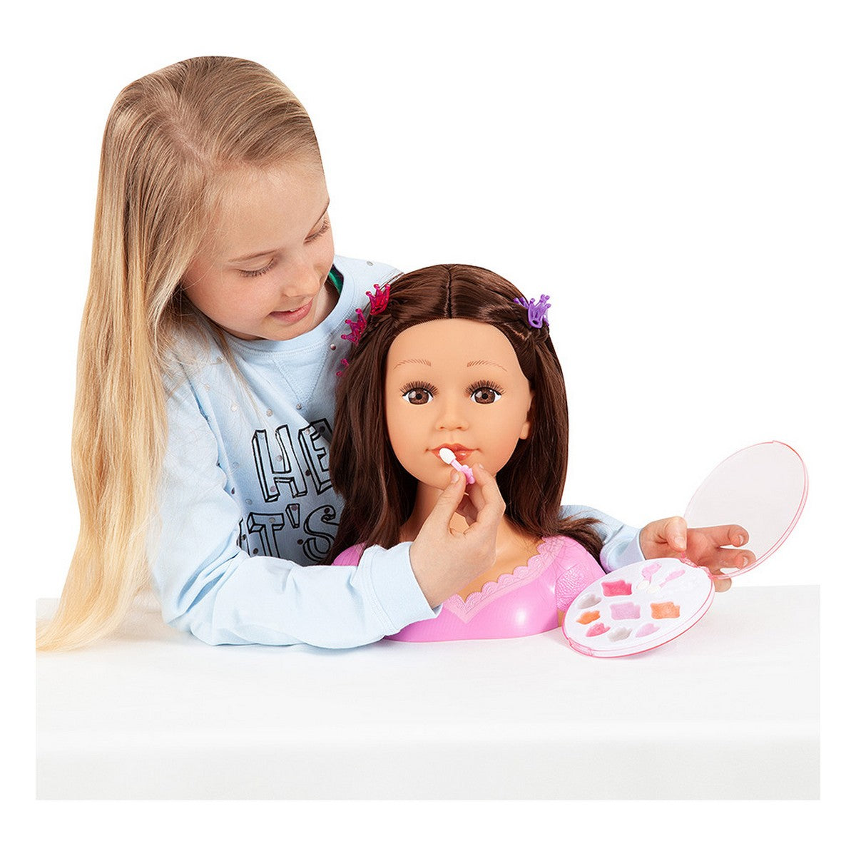 Povi Reig Charlene Super Model Hiusten muotoilu ja meikki Ruskea peruukki