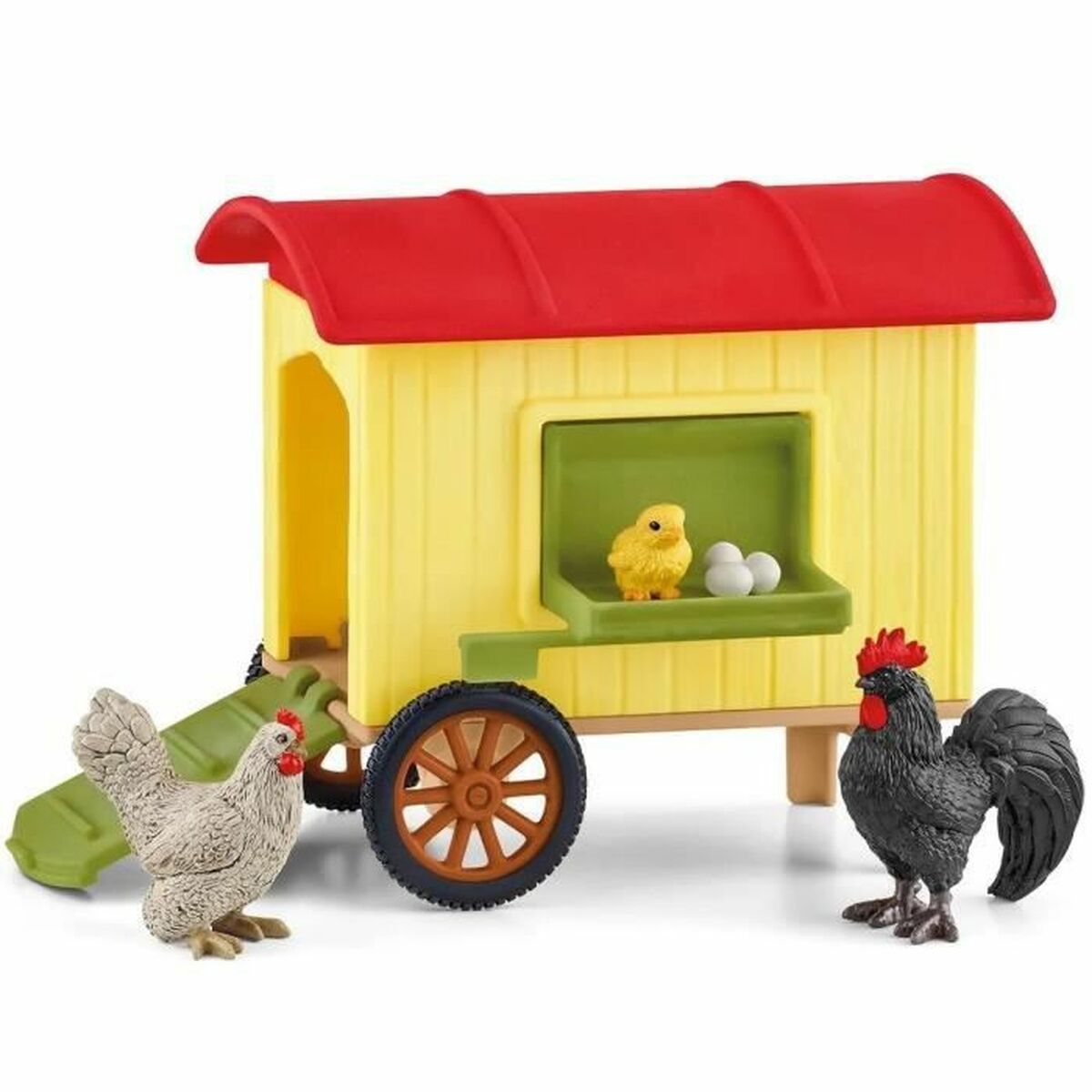 Lelusetti Schleich Mobile Chicken Coop Muovinen
