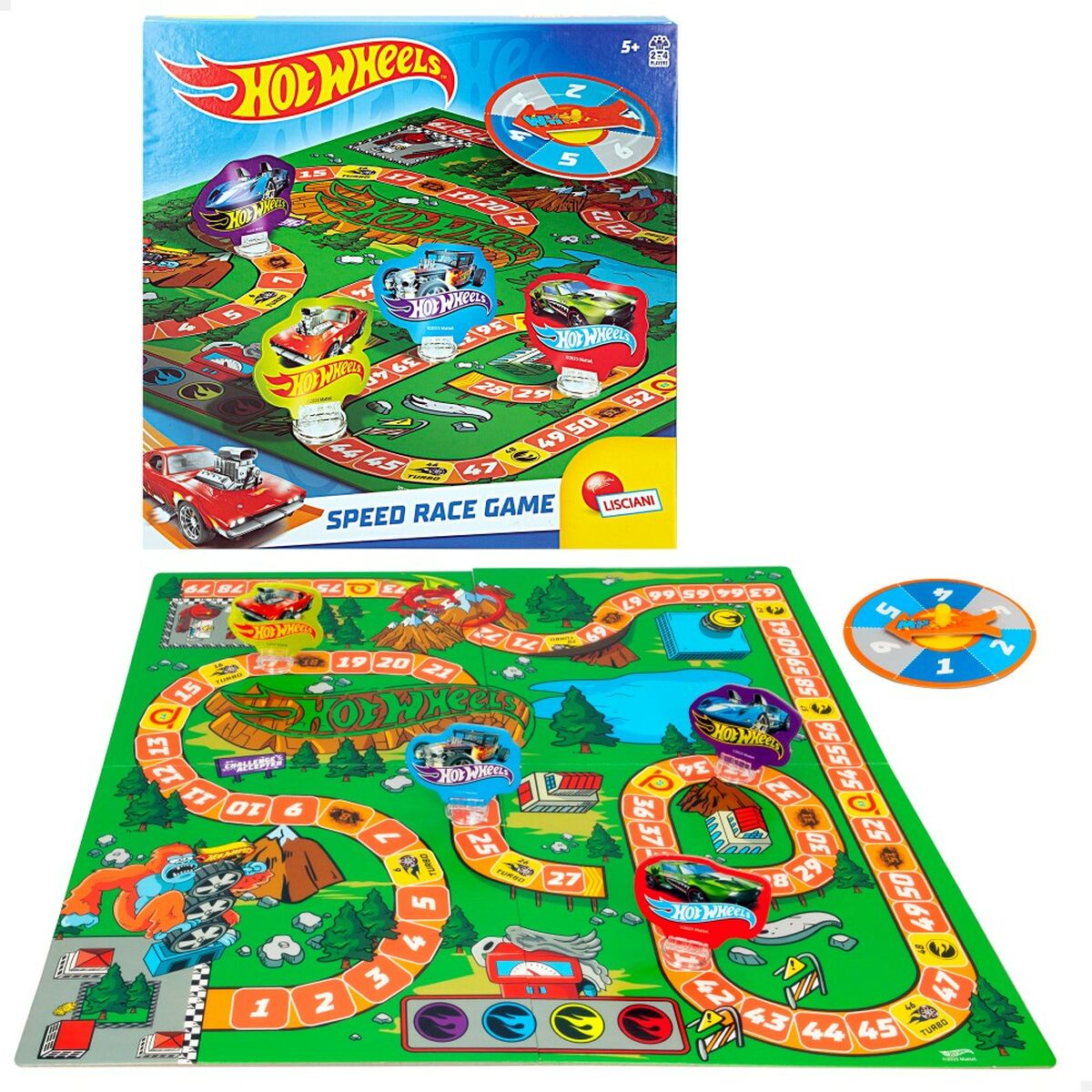 Lautapeli Hot Wheels Speed Race Game (6 osaa)