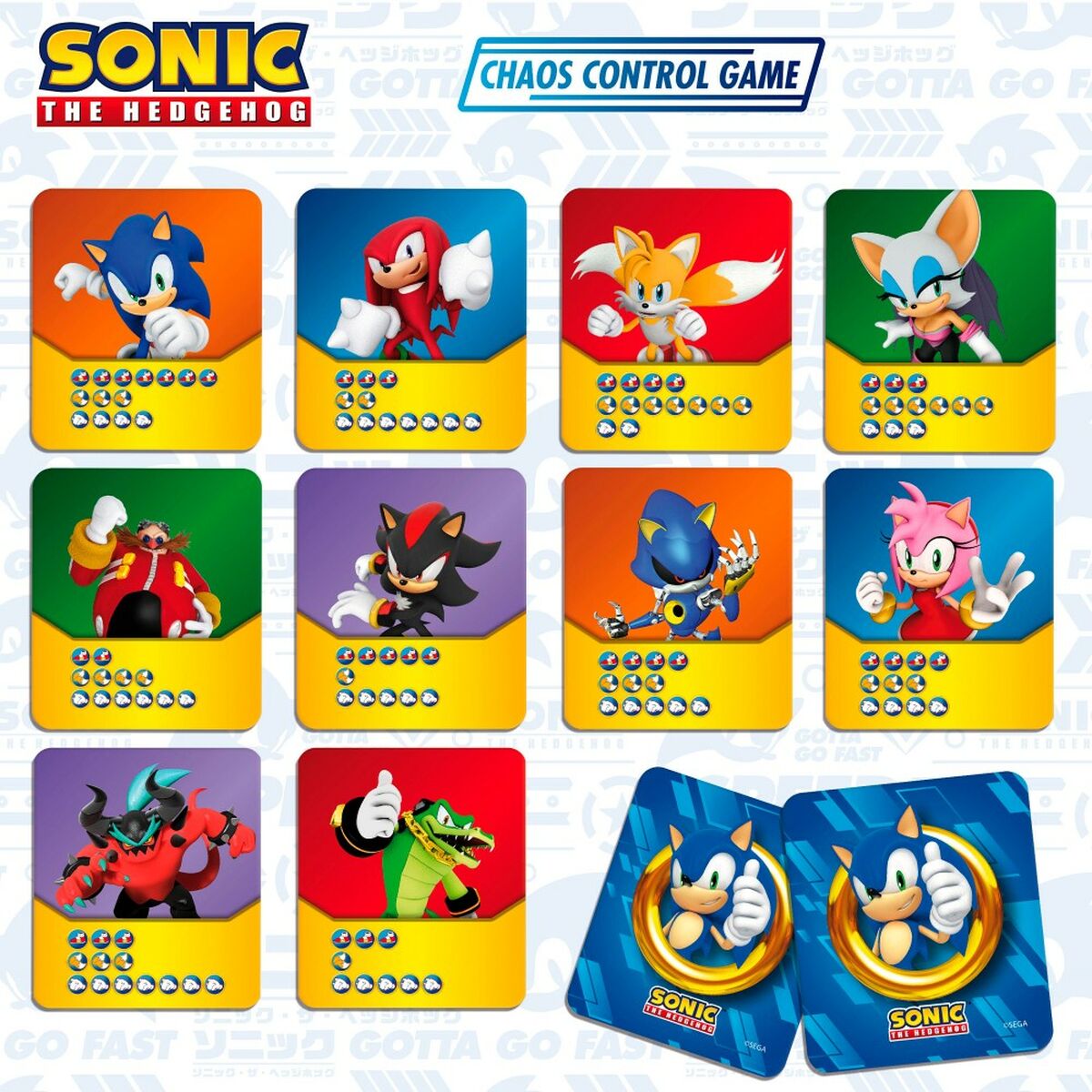 Lautapeli Sonic Chaos Control Game (6 osaa)