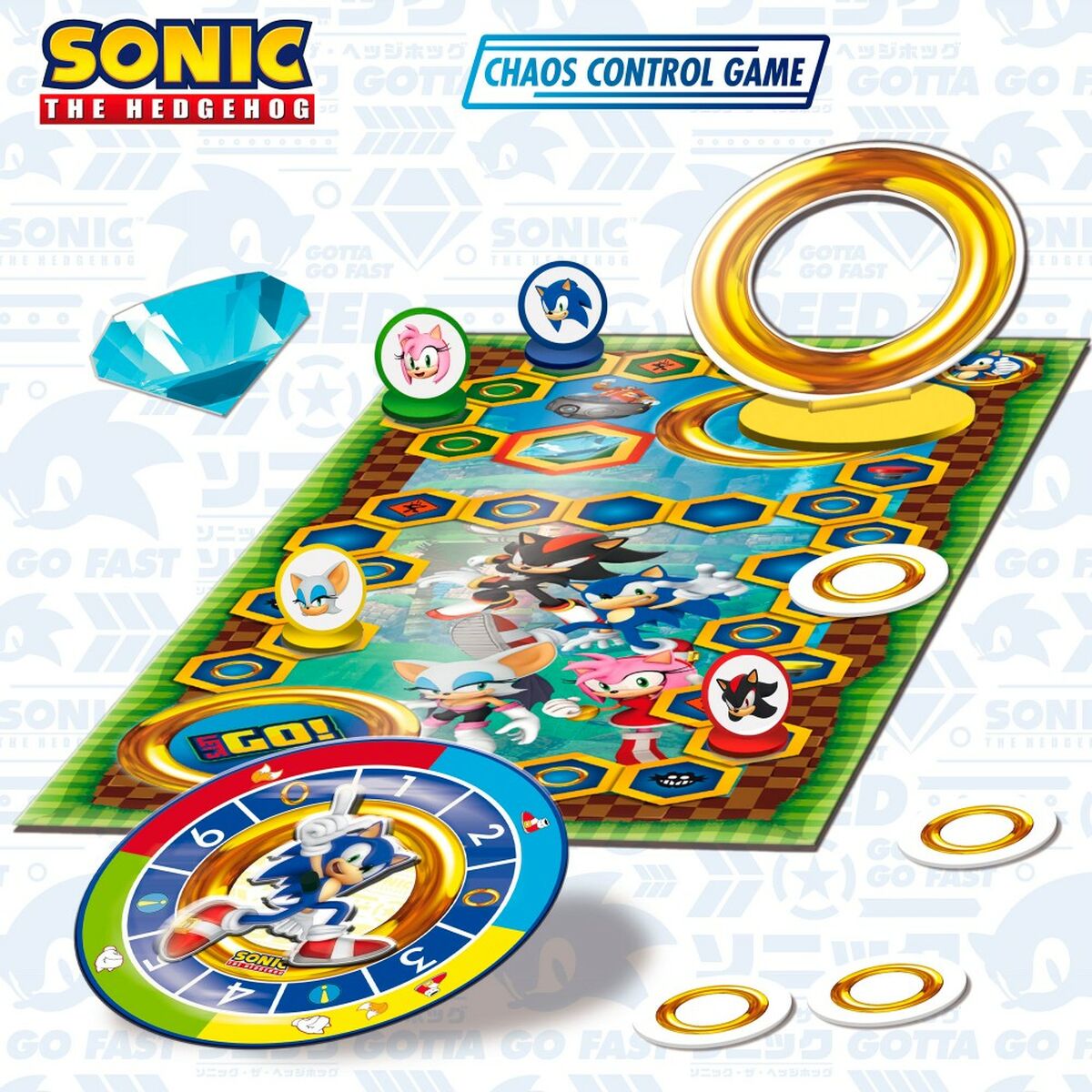Lautapeli Sonic Chaos Control Game (6 osaa)