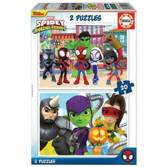 Palapeli Educa Spidey & His Amazing Friends (2 x 20 pcs)