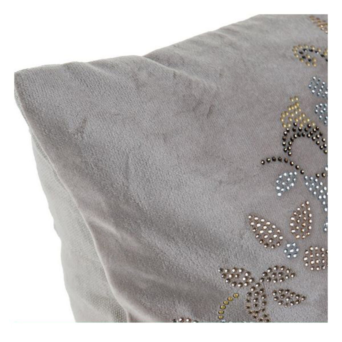 Tyyny DKD Home Decor Harmaa Sametti Polyesteri Pinkki (50 x 30 cm)
