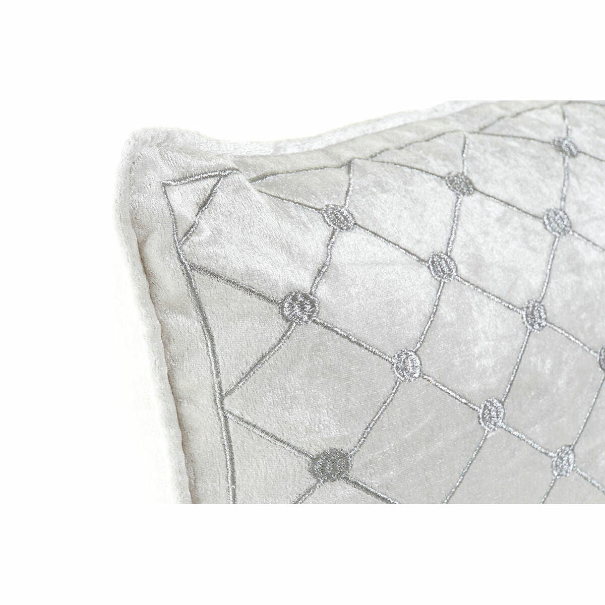 Tyyny DKD Home Decor 8424001850334 Harmaa 50 x 10 x 30 cm Valkoinen Vinoneliö