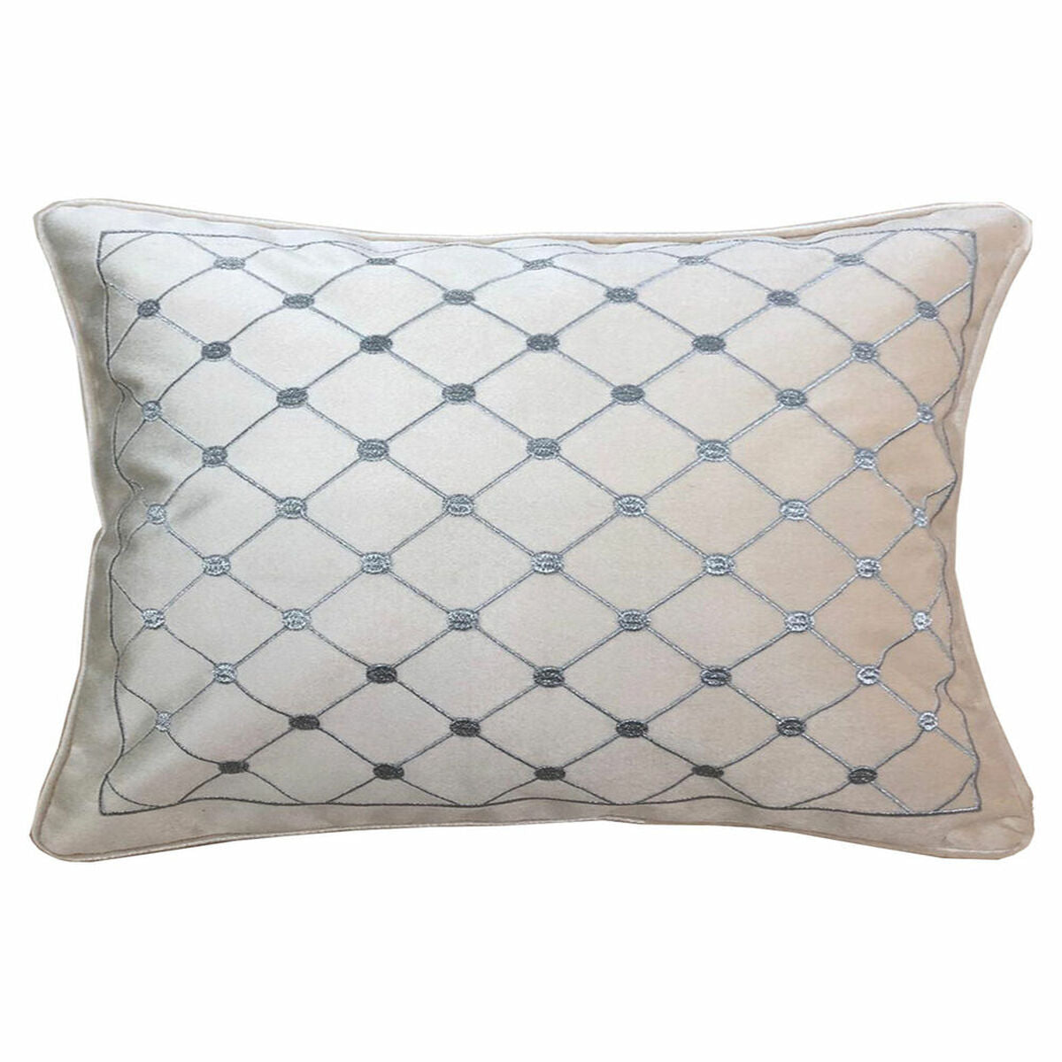 Tyyny DKD Home Decor 8424001850334 Harmaa 50 x 10 x 30 cm Valkoinen Vinoneliö