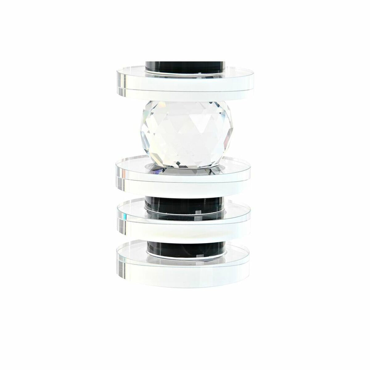 Kynttilänjalka DKD Home Decor Sininen Musta Kristalli 6 x 6 x 16 cm