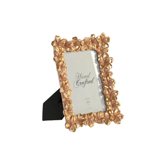 Kuvakehys DKD Home Decor Kullattu Hartsi Gėlės Trooppinen 15,6 x 2,4 x 20 cm