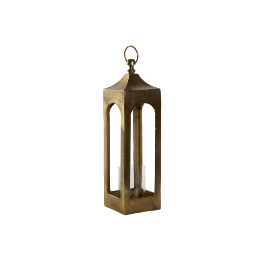 Žibintas DKD Home Decor Kullattu Alumiini Kristalli Vanhahtava viimeistely 16 x 16 x 55 cm