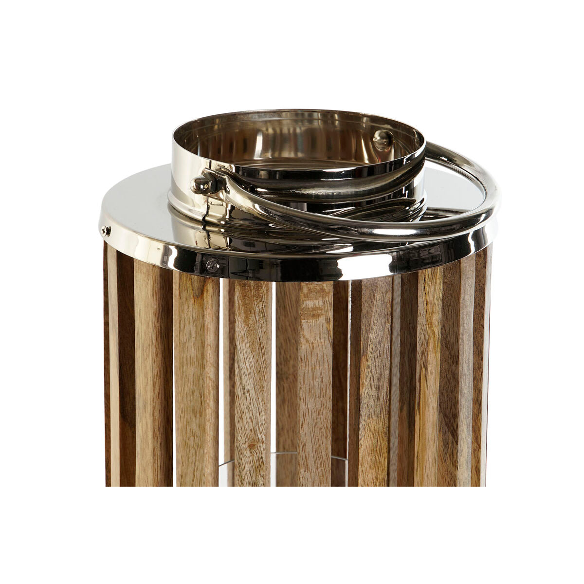 Kynttilänjalka DKD Home Decor Ruskea Hopeinen Luonnollinen Kristalli Mangopuu 20 x 20 x 74 cm