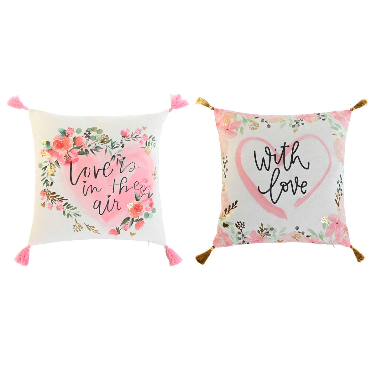 Tyyny Home ESPRIT Romanttinen 45 x 5 x 45 cm (2 osaa)