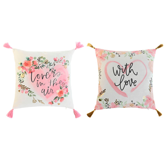 Tyyny Home ESPRIT Romanttinen 45 x 5 x 45 cm (2 osaa)