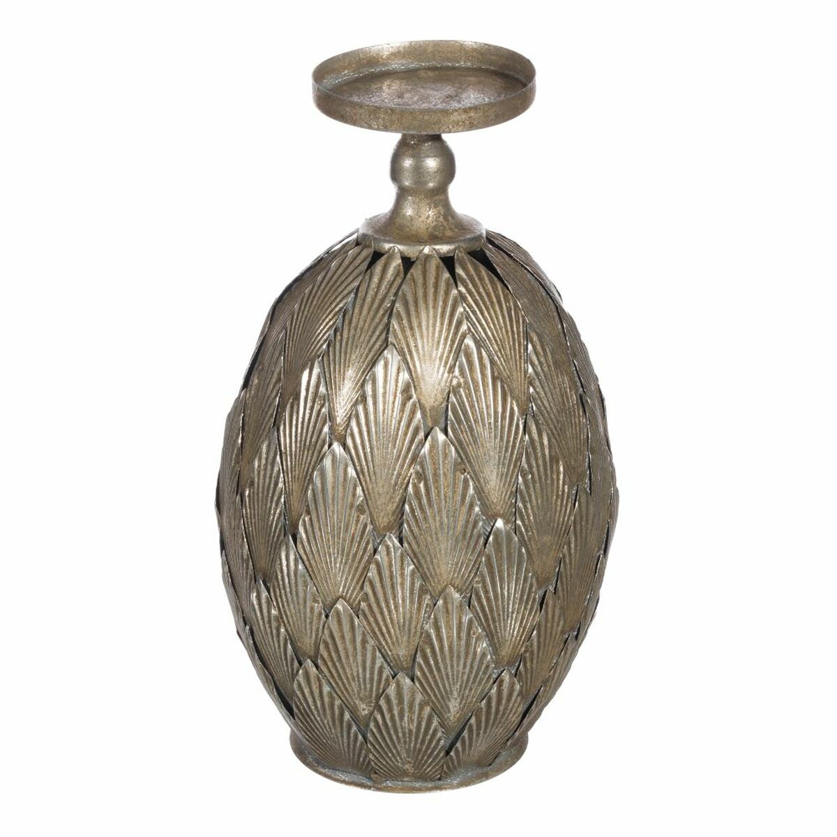 Kynttilänjalka 15,5 x 15,5 x 28 cm Metalli Hopea