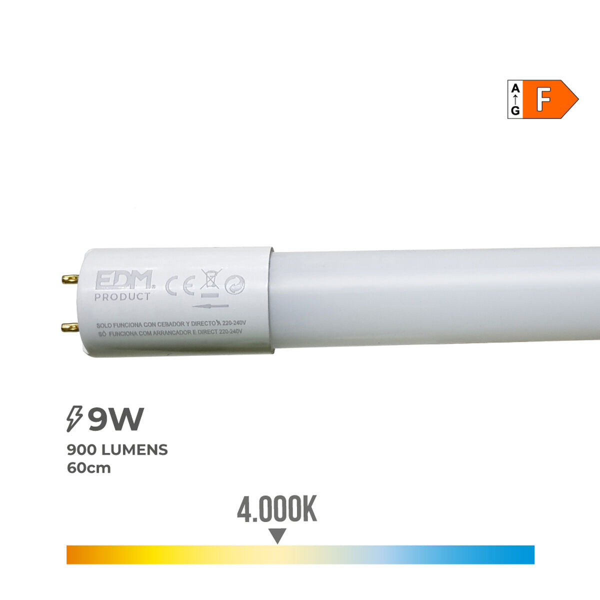 LED-putki EDM 9 W T8 F 700 lm (4000 K)