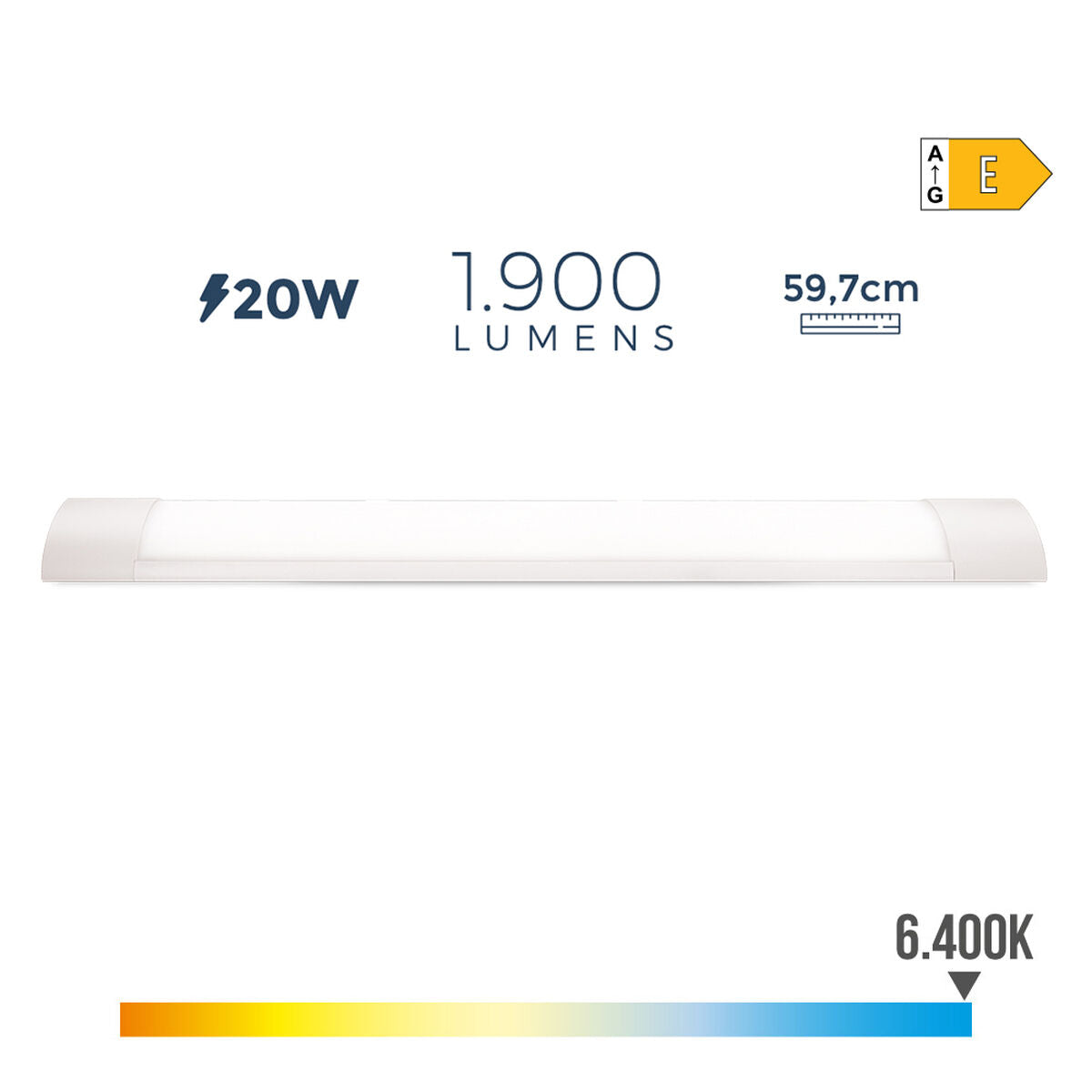 LED-putki EDM Valkoinen A 20 W 1900 Lm (6400 K)