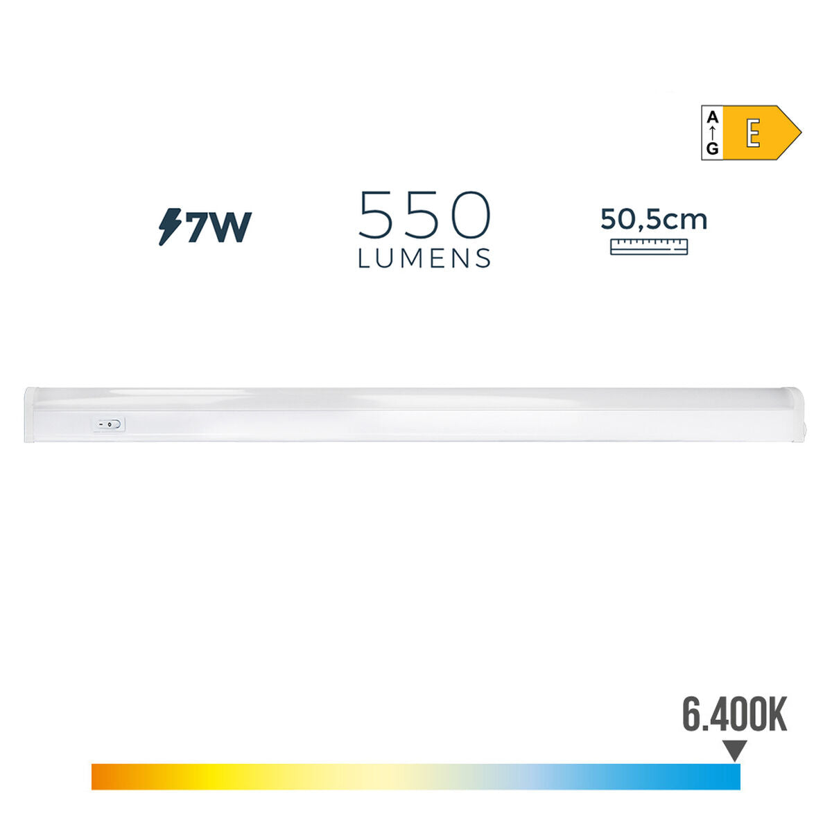 LED-putki EDM 7 W Valkoinen A (6400 K)