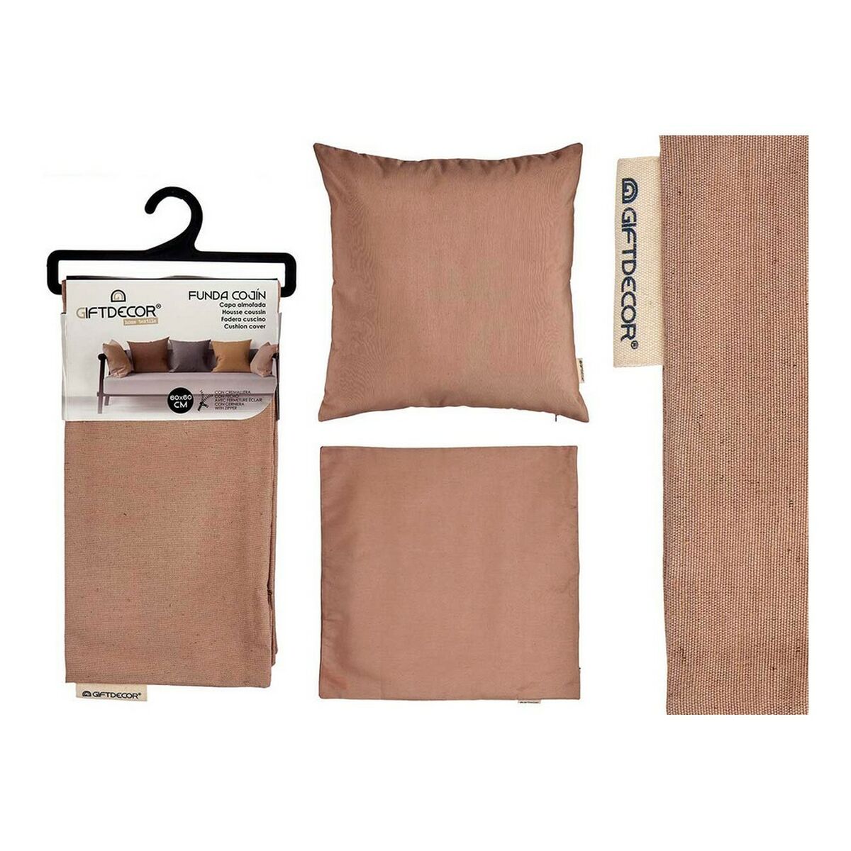 Tyynysuoja Ruskea 45 x 0,5 x 45 cm 60 x 0,5 x 60 cm