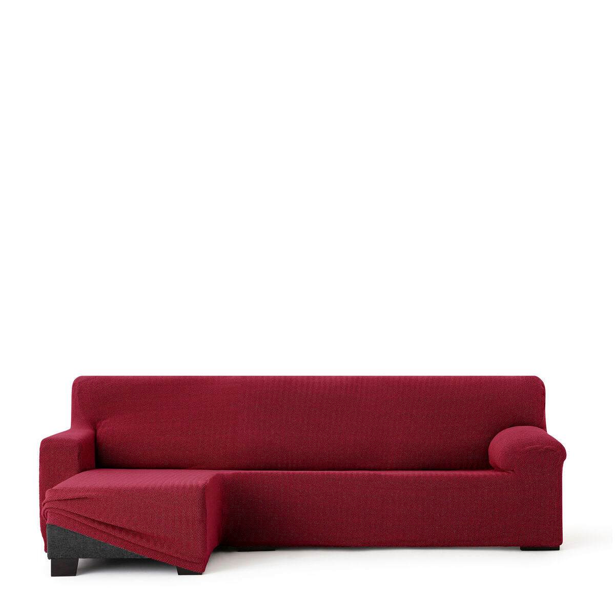 Sohvapöydän päällinen, jossa on lyhyt vasen käsivarsi Eysa JAZ Burgundi 120 x 120 x 360 cm