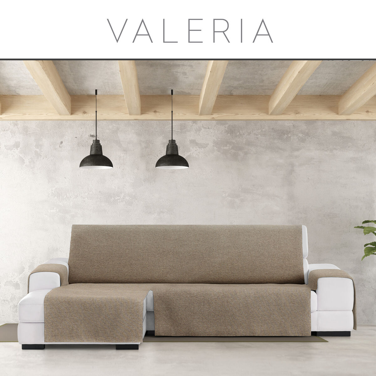 Sohvanpäällys Eysa VALERIA Beige 100 x 110 x 290 cm