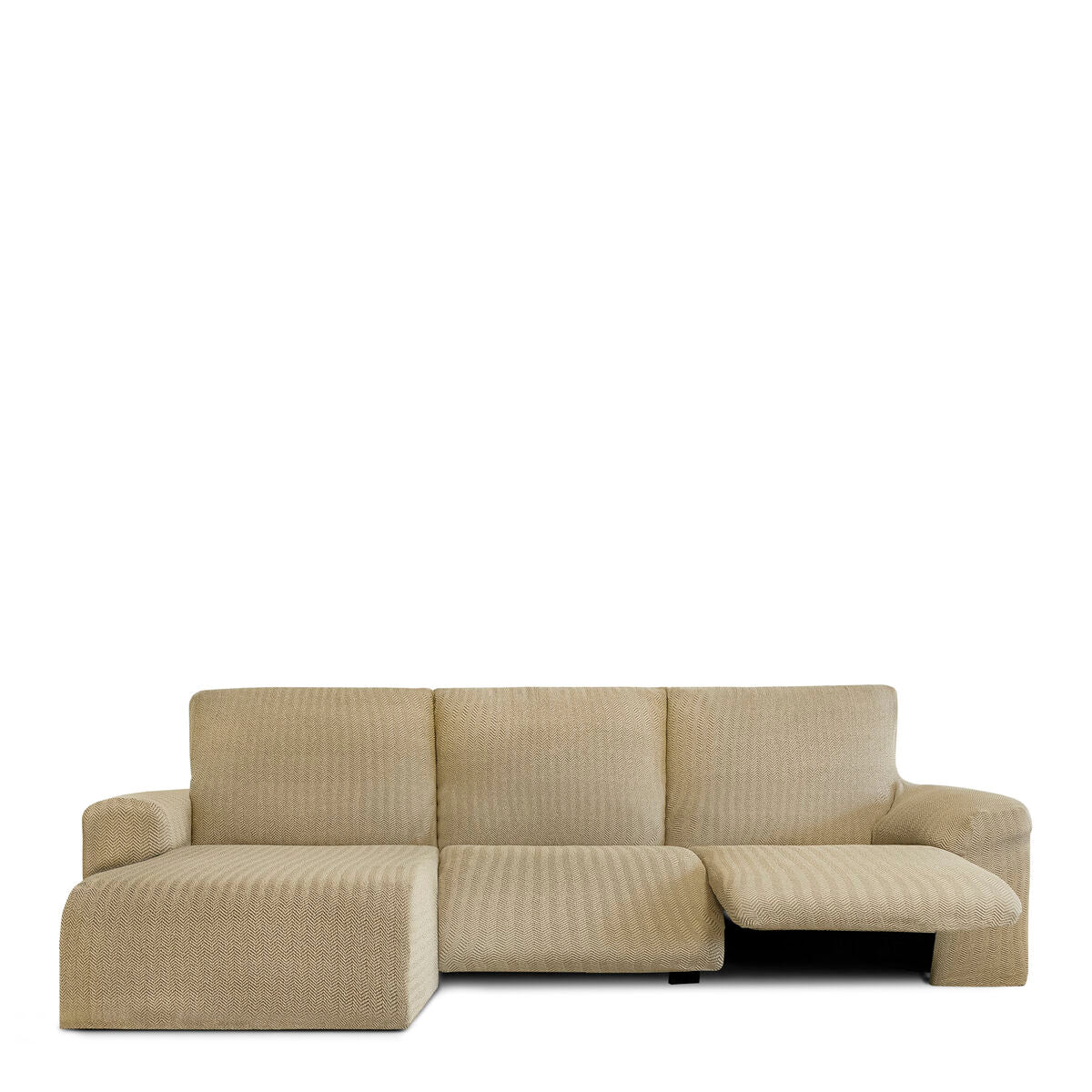 Sohvapöydän päällinen, jossa on lyhyt vasen käsivarsi Eysa JAZ Beige 120 x 120 x 360 cm