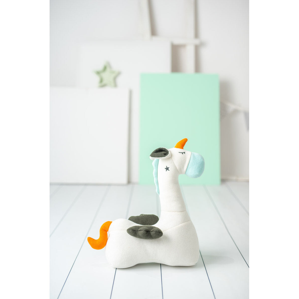 Pehmolelu Crochetts AMIGURUMIS MINI Sininen Valkoinen Pegaso 65 x 43 x 18 cm