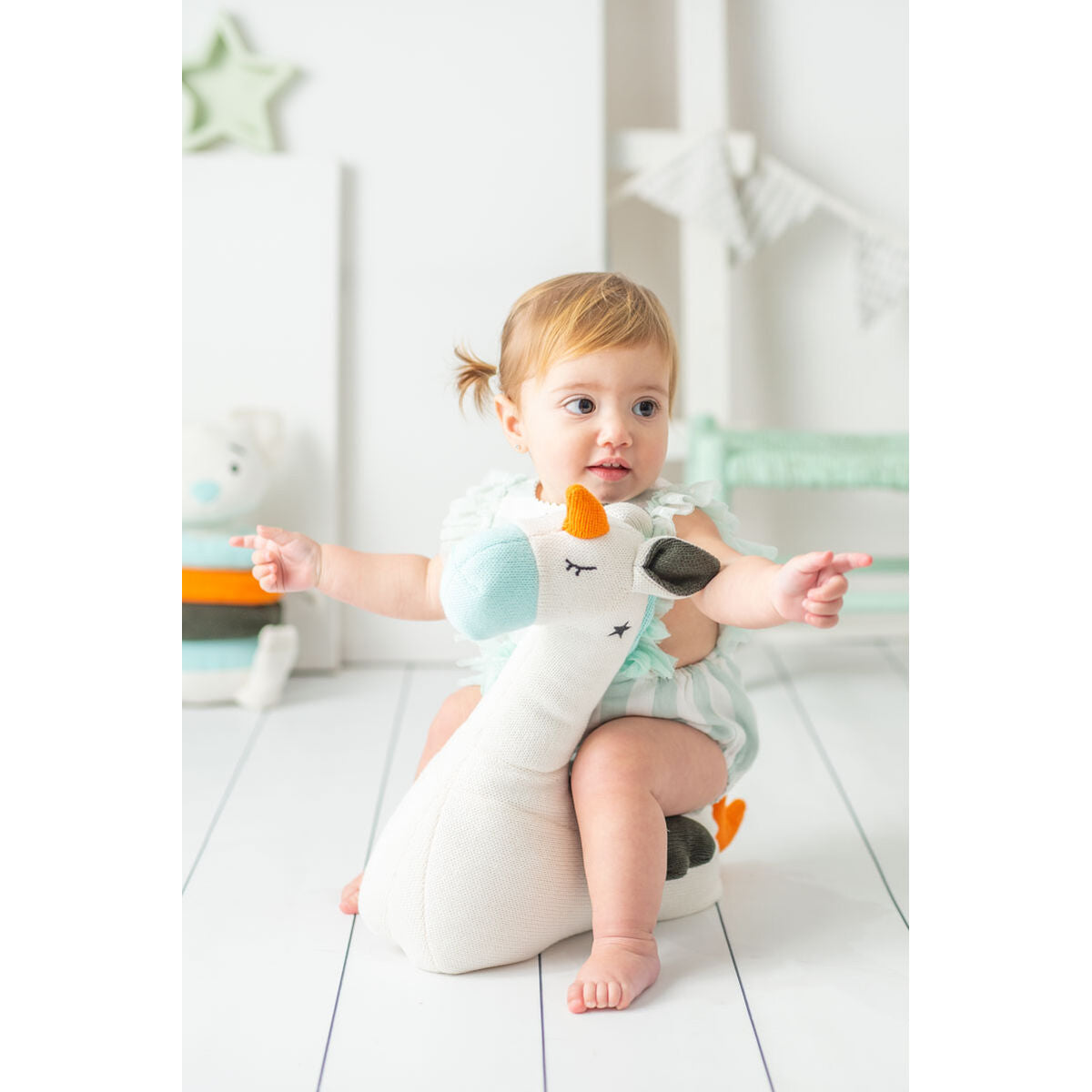 Pehmolelu Crochetts AMIGURUMIS MINI Sininen Valkoinen Pegaso 65 x 43 x 18 cm