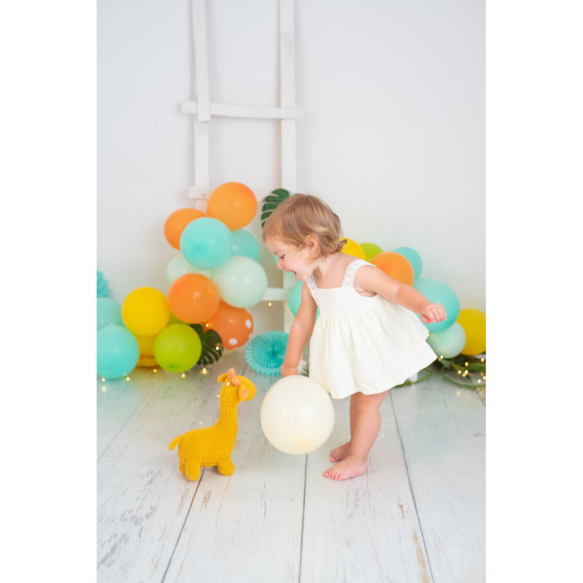 Pehmolelu Crochetts Bebe Keltainen Kirahvi 28 x 32 x 19 cm