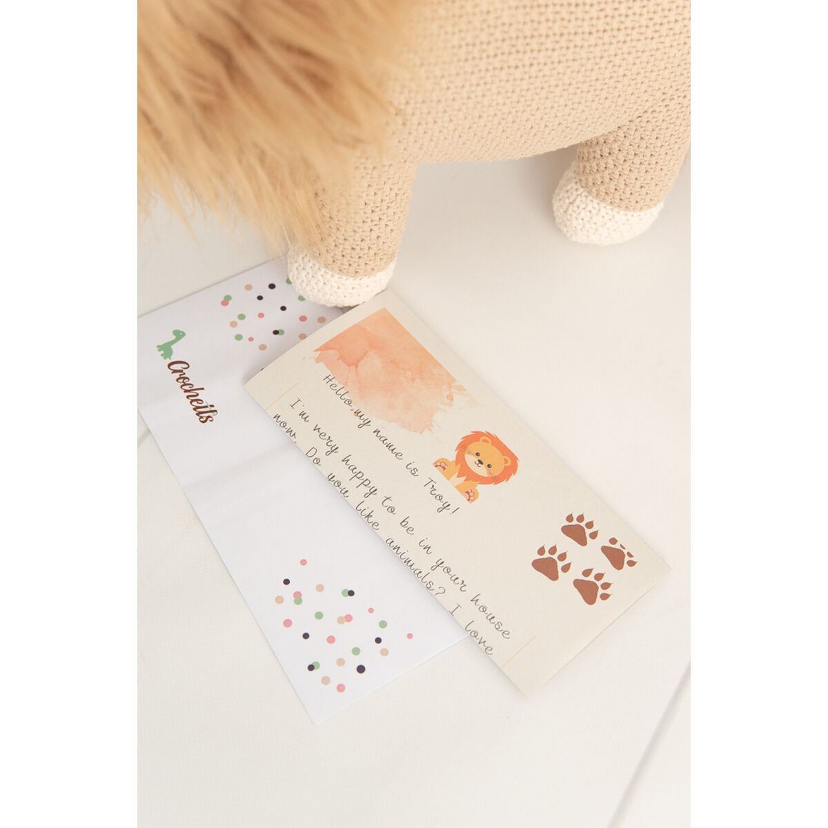 Pehmolelu Crochetts AMIGURUMIS MINI Ruskea Leijona 45 x 27 x 16 cm