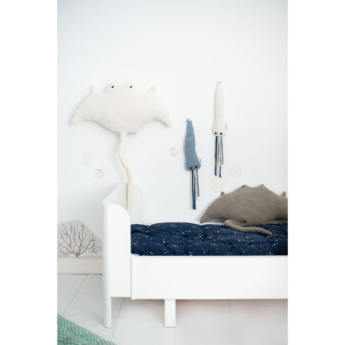 Pehmolelu Crochetts Sininen Harmaa Mustekala Paholaisrausku 4 Kappaletta