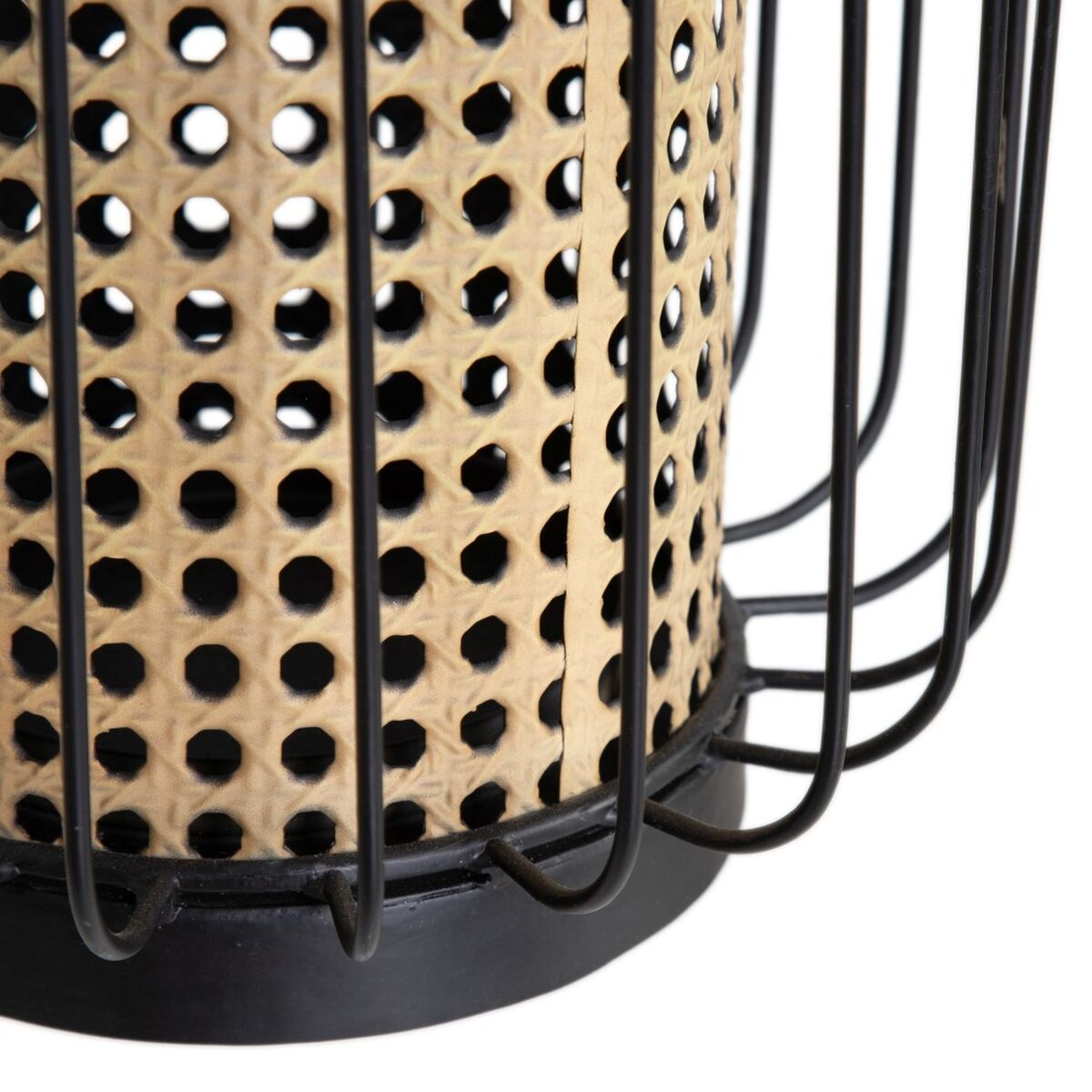 Kynttilänjalka 21,5 x 21,5 x 19 cm Luonnollinen Musta Metalli