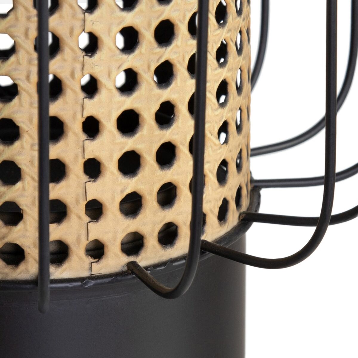 Kynttilänjalka 23 x 23 x 28 cm Luonnollinen Musta Metalli