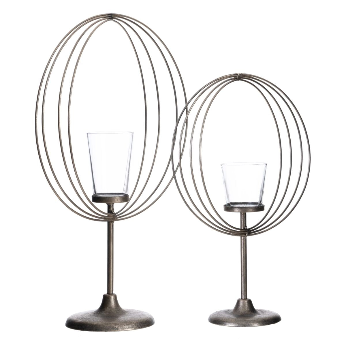 Kynttilänjalka 32,5 x 14,3 x 49,5 cm Kristalli Metalli Hopea