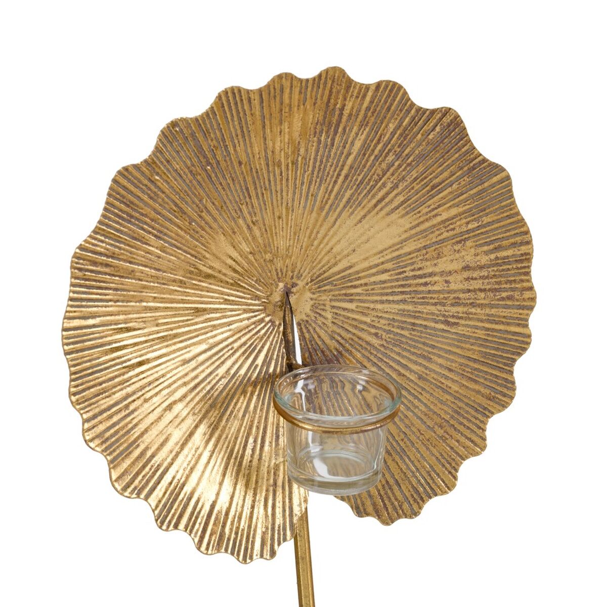 Kynttilänjalka 25 x 14 x 42 cm Kullattu Metalli