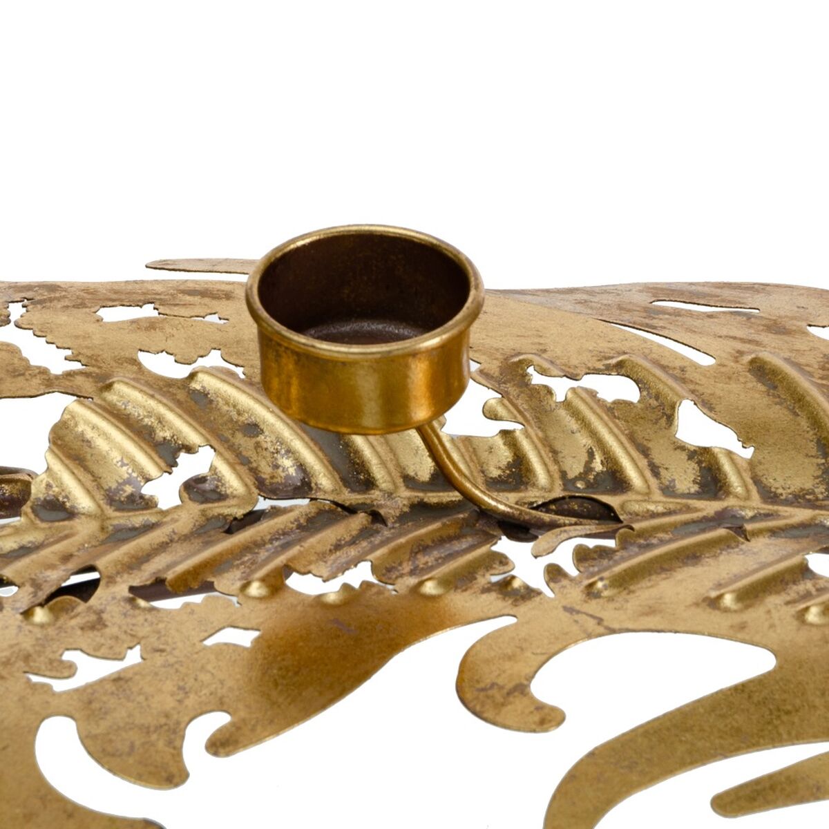 Kynttilänjalka 60,5 x 28,5 x 11 cm Kullattu Metalli